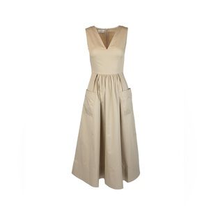 NWOT CO essentials Taupe sleeveless dress size XS